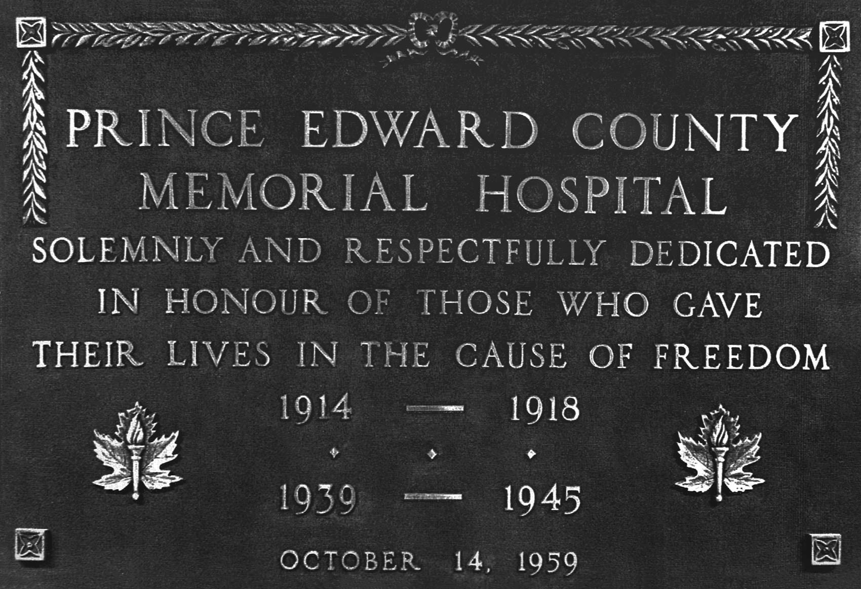 Plaque 1959