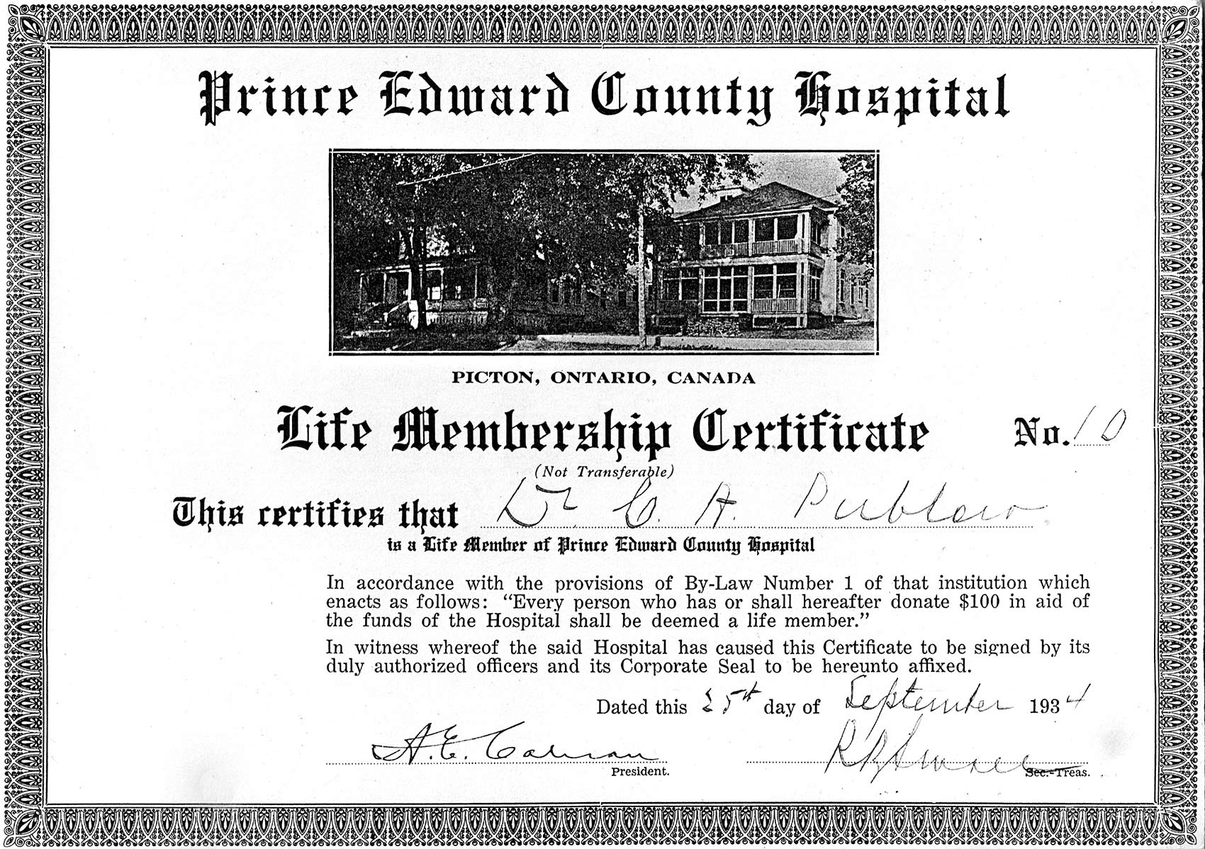 Membership Certificate