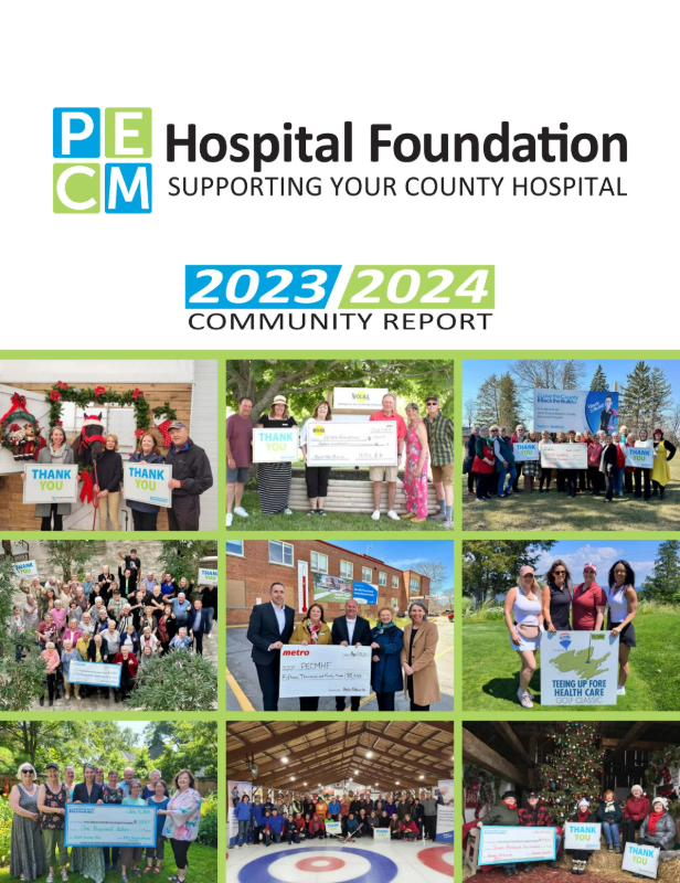 Cover page with collage of photos for 2023/24 Community Report