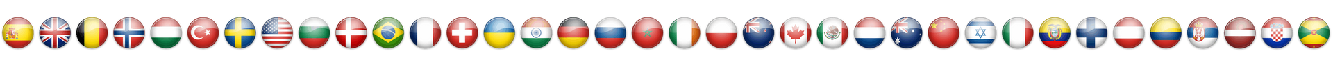 Array of tiny, blurred country flag icons, displayed in a row.