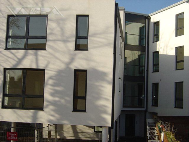 Exterior shot of windows
