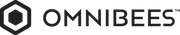 Um logotipo preto e branco para omnibees em um fundo branco.