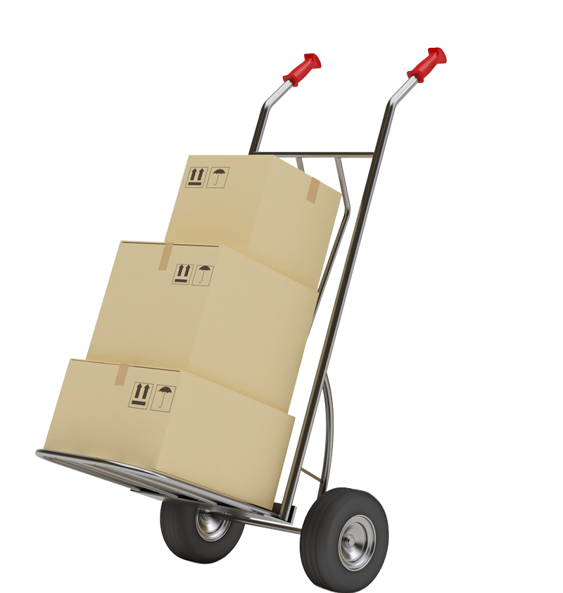 Hand Truck with Cardboard Boxes — Australia — Australian Moving Logistics