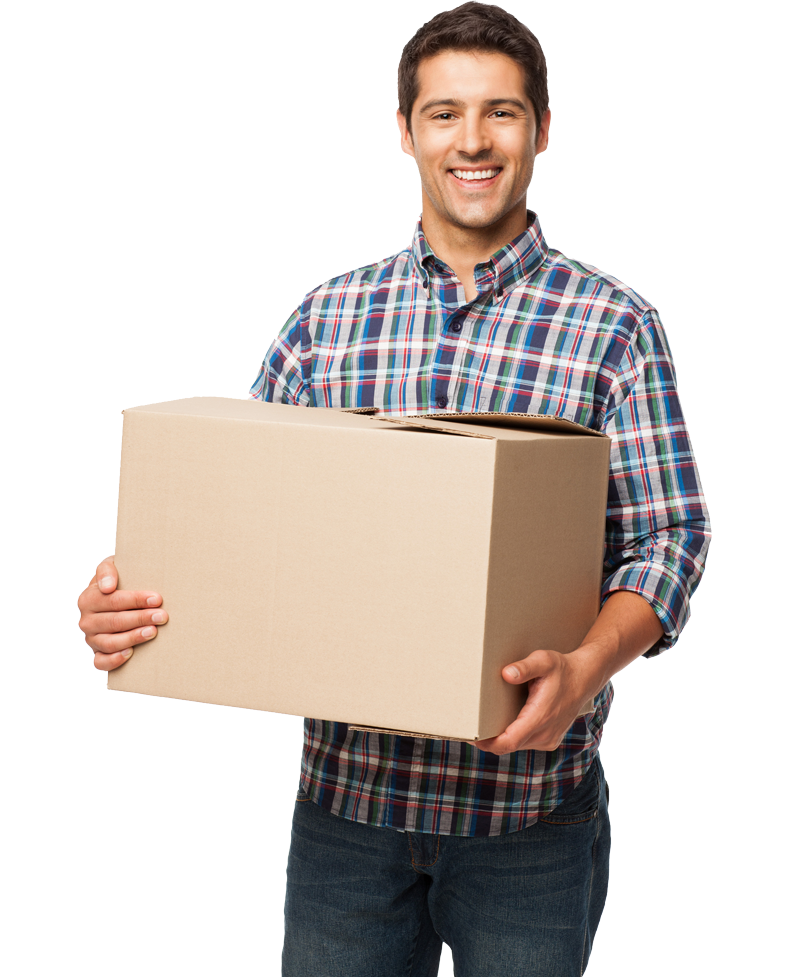 Man Carrying a Cardboard Box — Australia — Australian Moving Logistics Man Carrying a Cardboard Box — Australia — Australian Moving Logistics