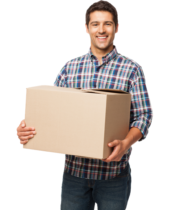Man Carrying a Cardboard Box — Australia — Australian Moving Logistics