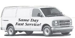 Same day fast service van