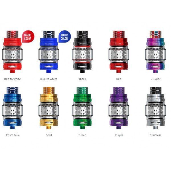 A variety of colors are available for the smok tfv8 pro tank