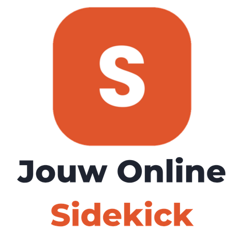 Logo met een oranje raket boven de tekst