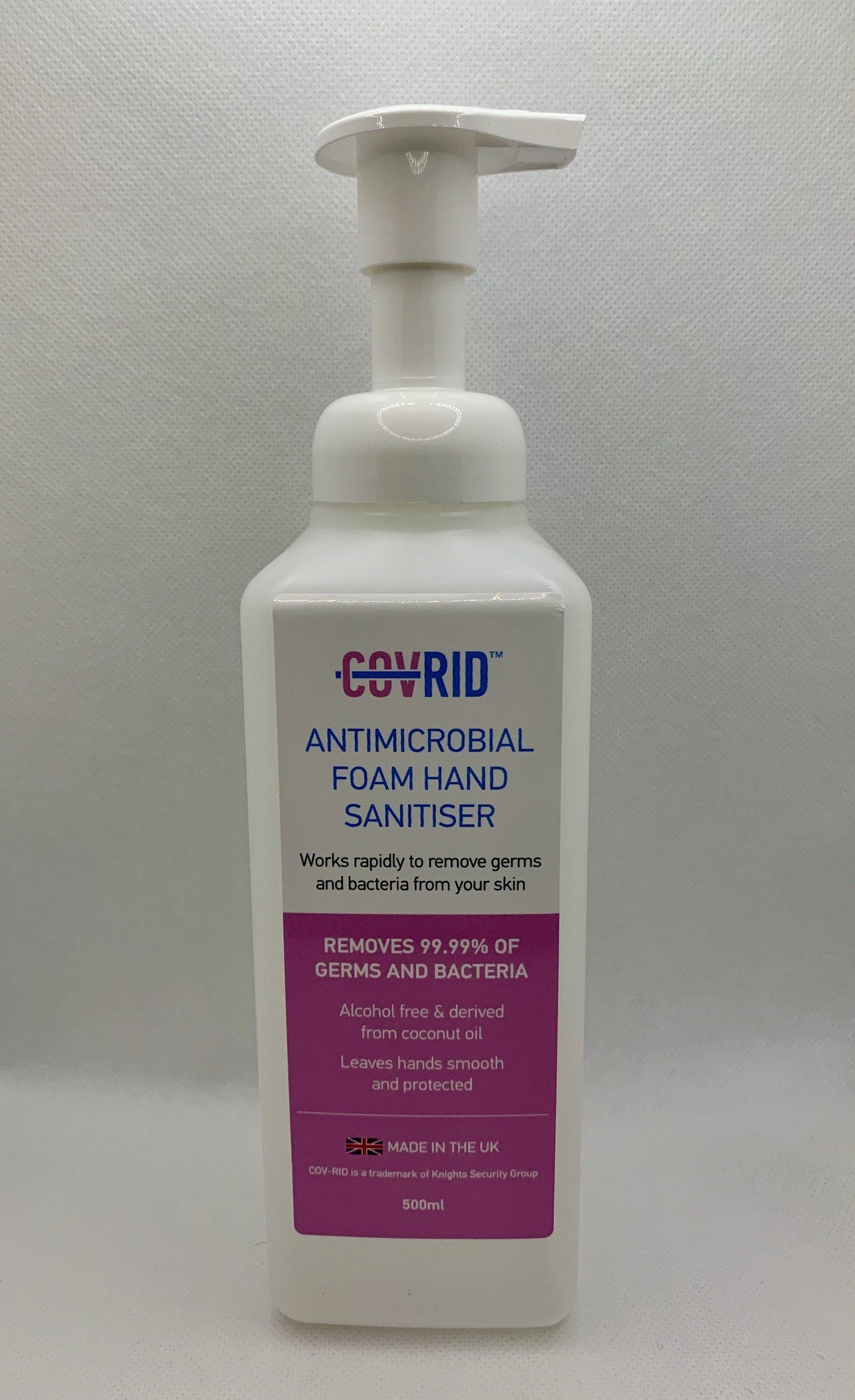 COV-RID Alcohol Free Antimicrobial Foam Hand sanitiser 500ml Bottle
