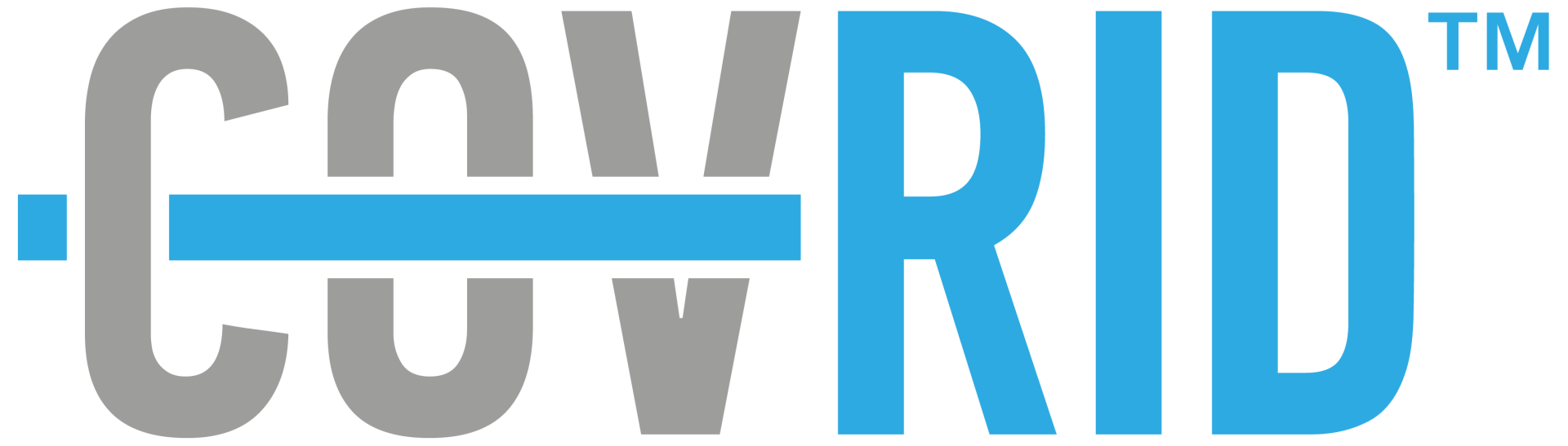Grey and Blue COV-RID Logo for COV-RID High Level Disinfectant fogging solution