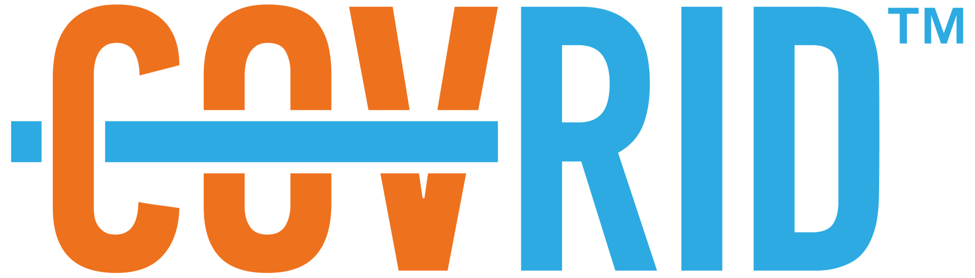 Orange and Blue COV-RID logo for COV-RID Multi Purpose Surface Cleanser