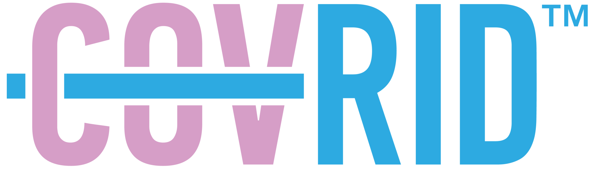 Pink and Blue COV-RID Logo for COV-RID Foaming Hand Sanitiser