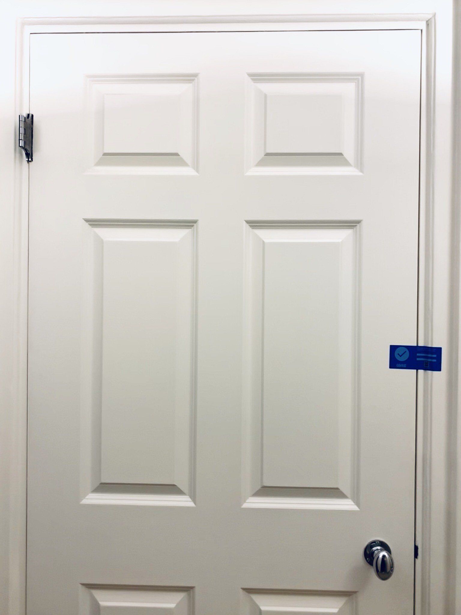 COV-RID tamper evident door seal on  a door