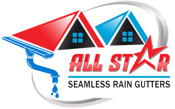 A logo for all star seamless rain gutters