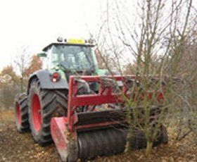 Ahwi mulcher clearing a small tree for Cudworth bypass