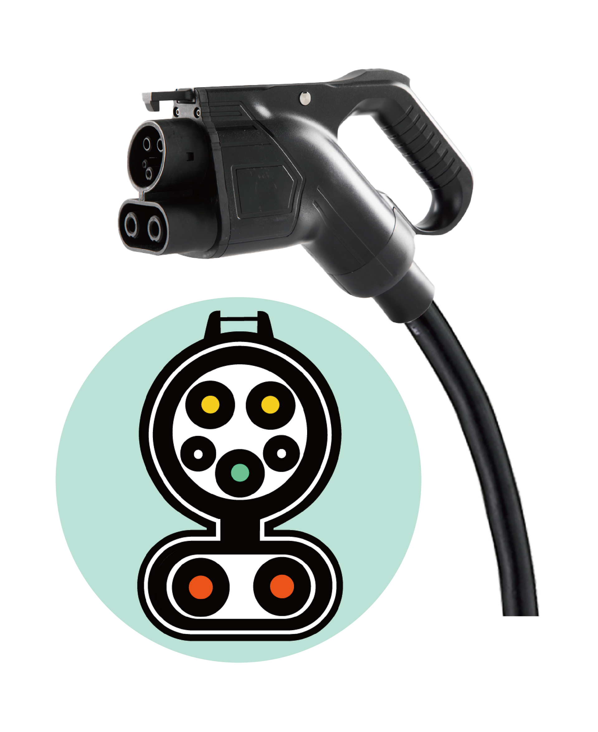CCS1 (Combined Charging System 1) charging standard and plug type