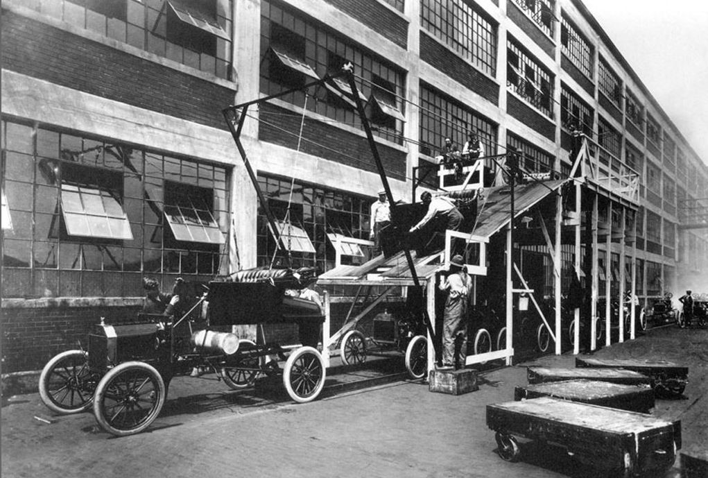 Ford's Model T production line in 1913