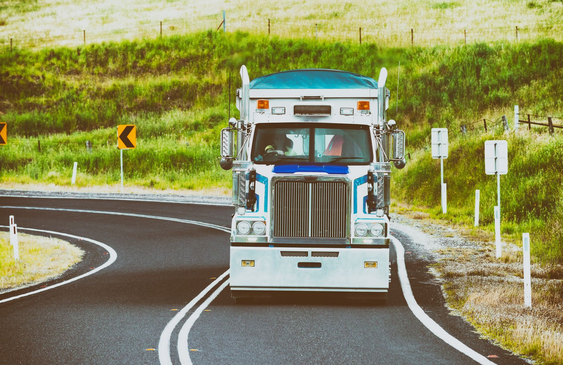 View of a big truck on an Australian road.