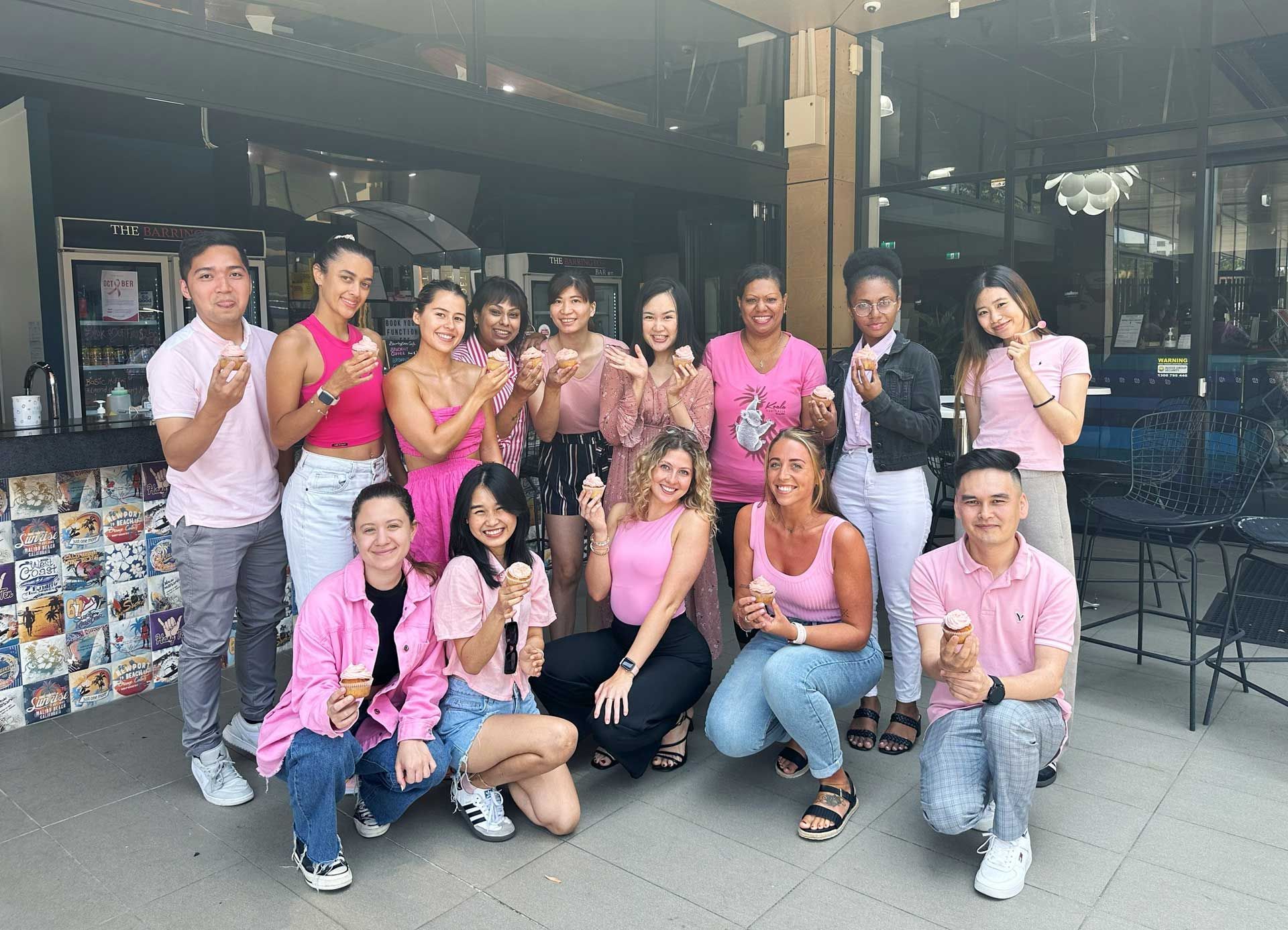 A Group of People at a Pink Up Event — Pink Up Gold Coast in Southport, QLD