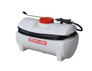 A croplands tank with a sprayer attached to it