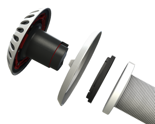 A close up of a piece of equipment that looks like a mushroom.