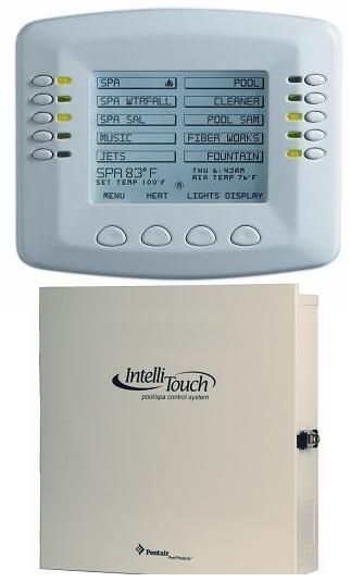 A white thermostat is sitting on top of a white box.