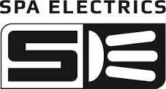 A black and white logo for spa electrics.