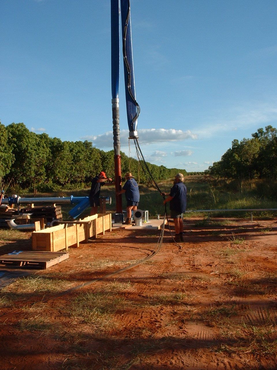 A group of people are working on a construction site