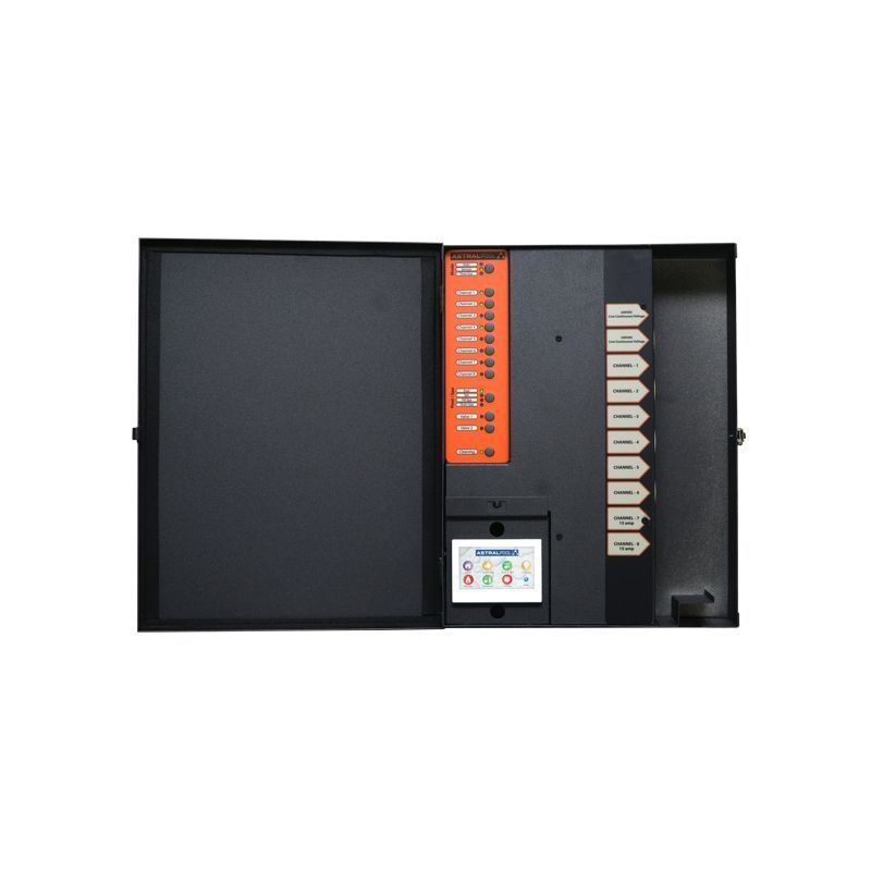 A black box with a screen and buttons on it.