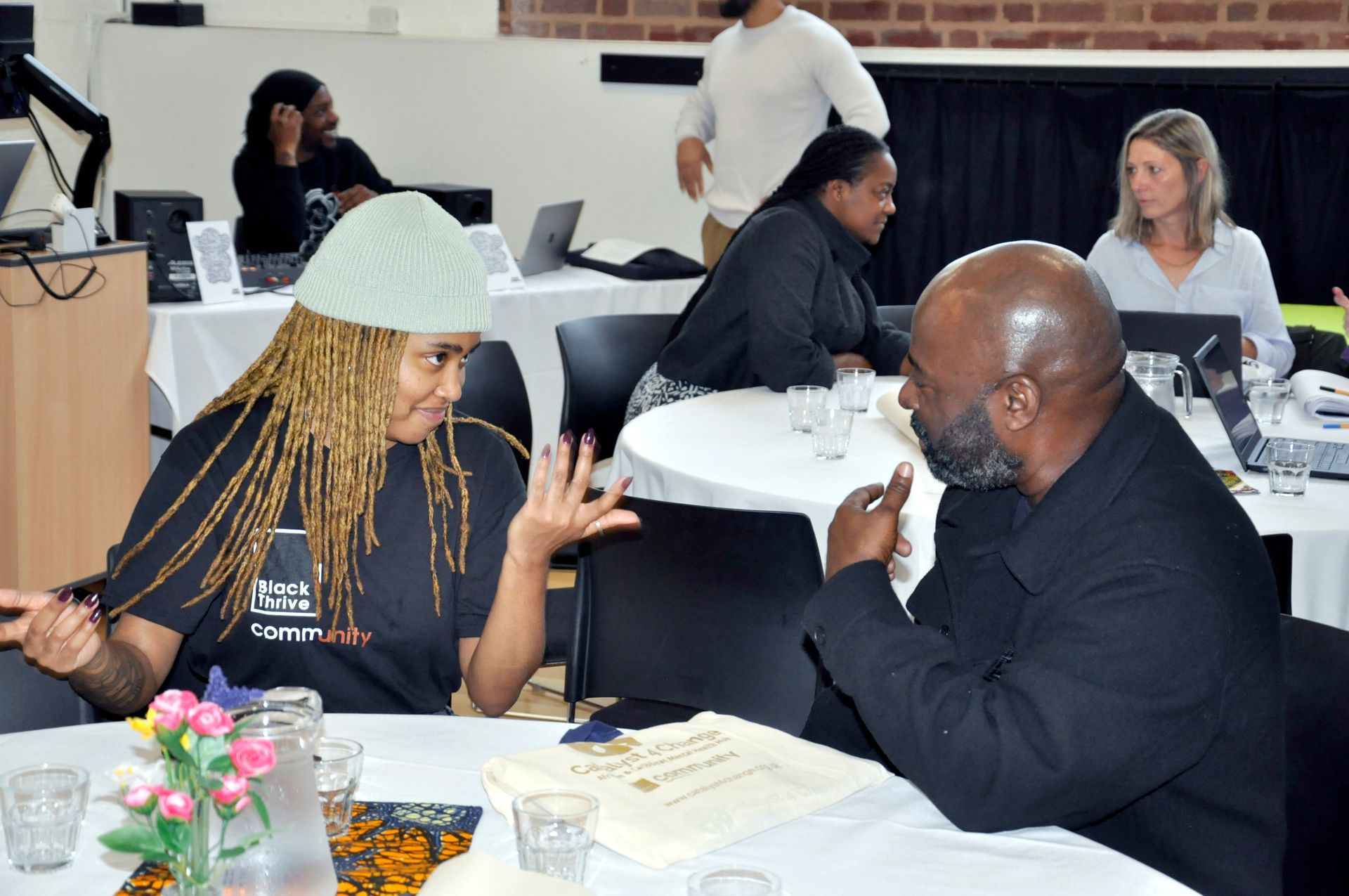 Delegates in discussions and debates