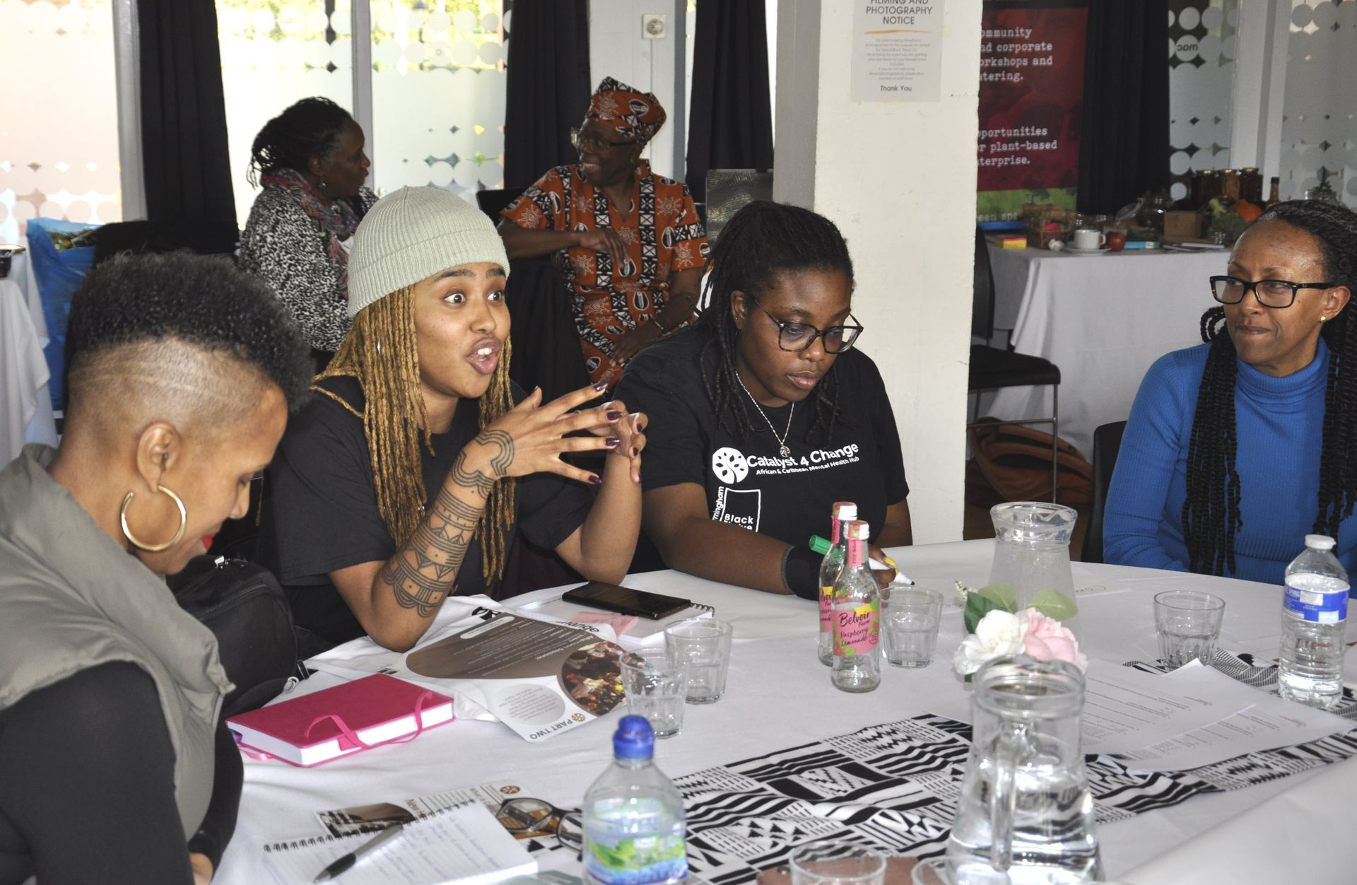 Delegates in discussions and debates