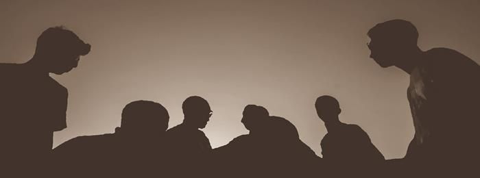 People in silhouette