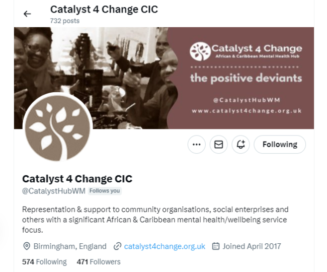 Catalyst 4 Change Twitter
