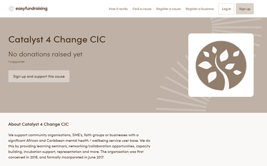 Catalyst 4 Change CIC Fundraising at Easyfundraising