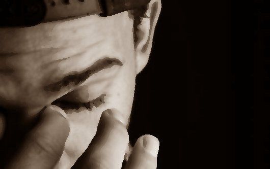 Distressed man