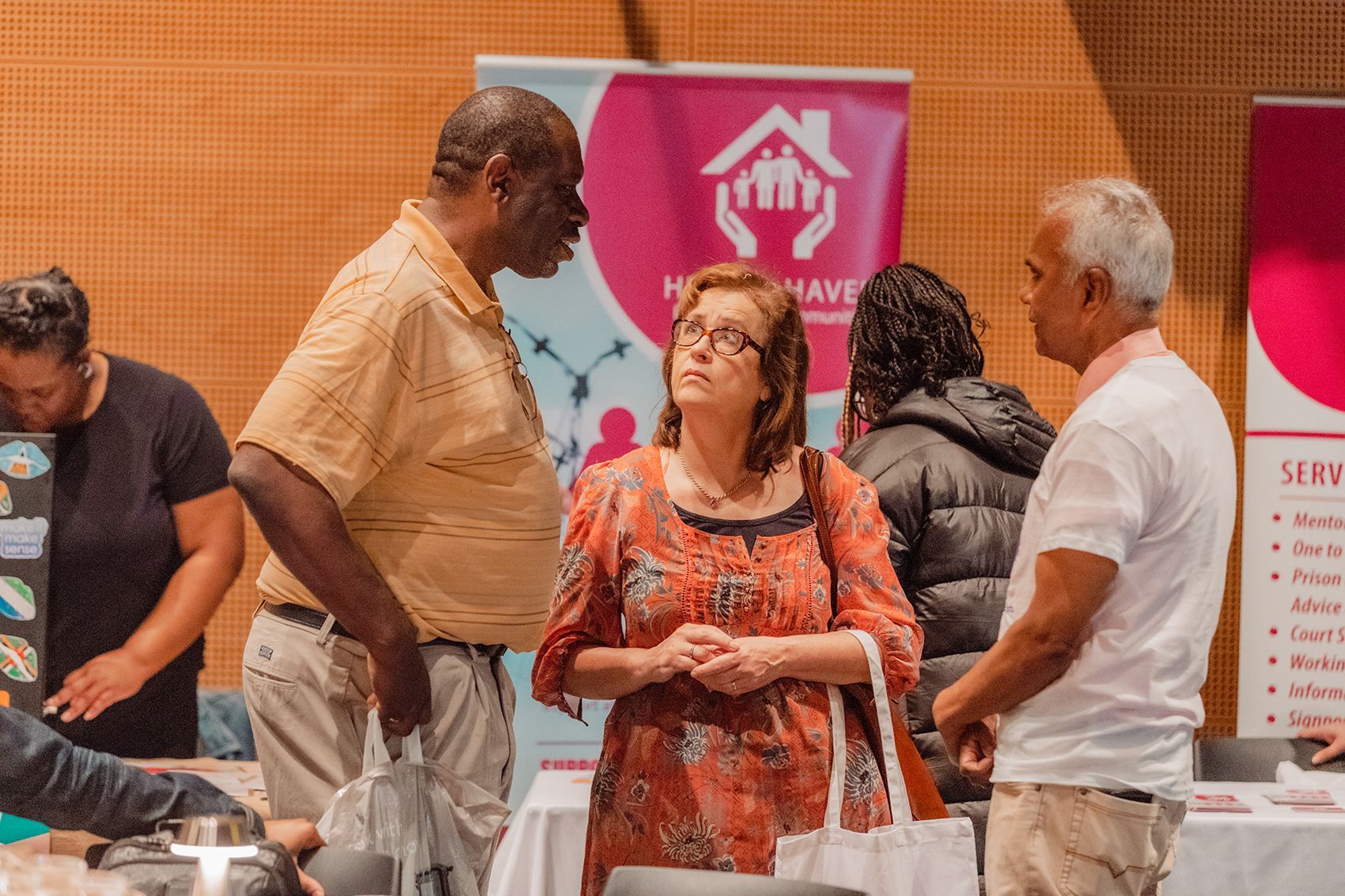 Stallholders community networking.