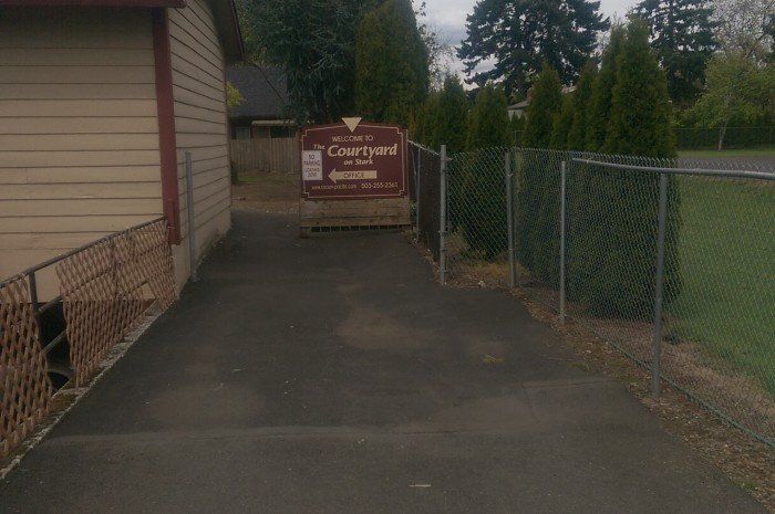Courtyard on Stark exterior