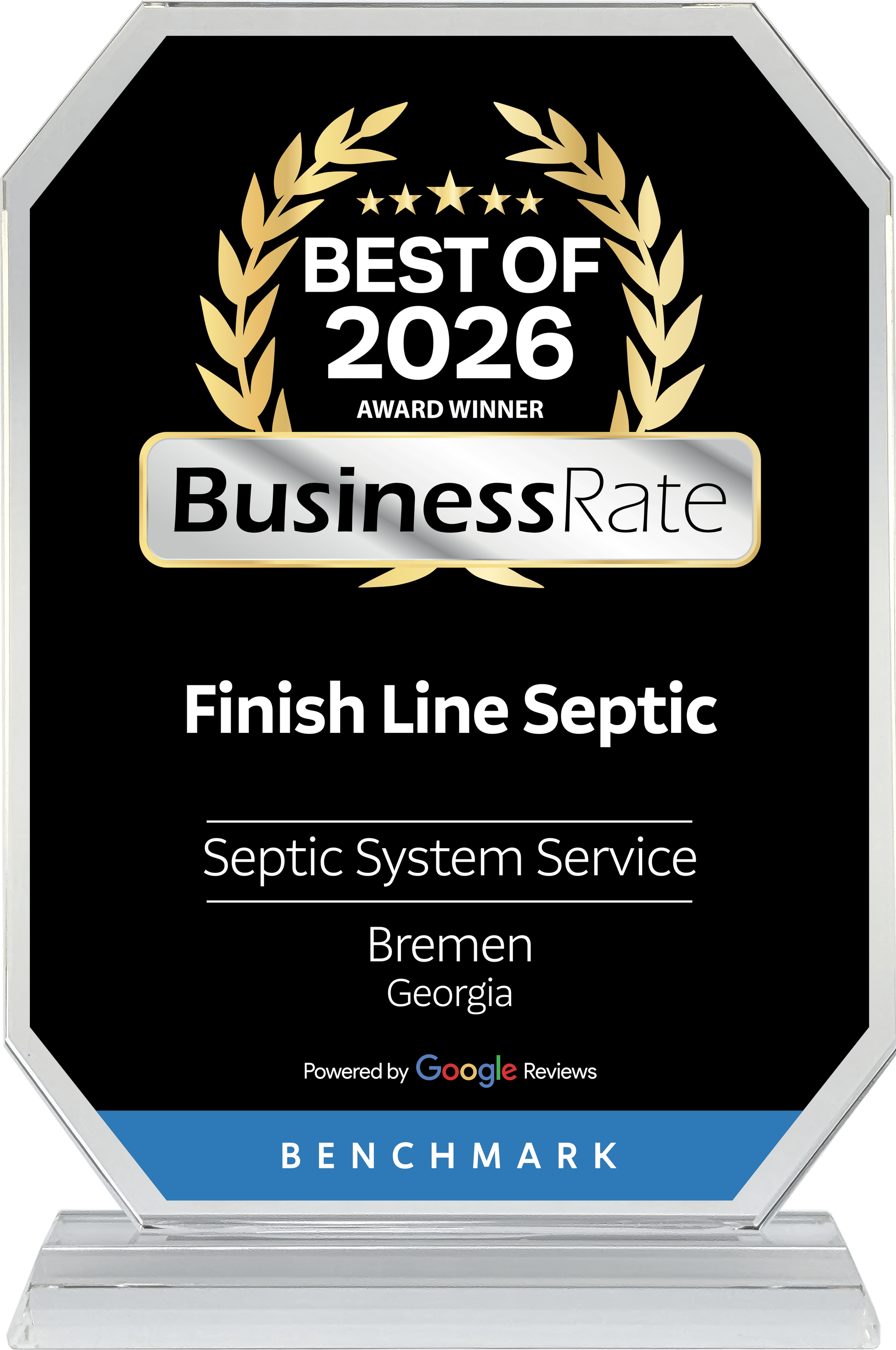Award for Finish Line Septic, 