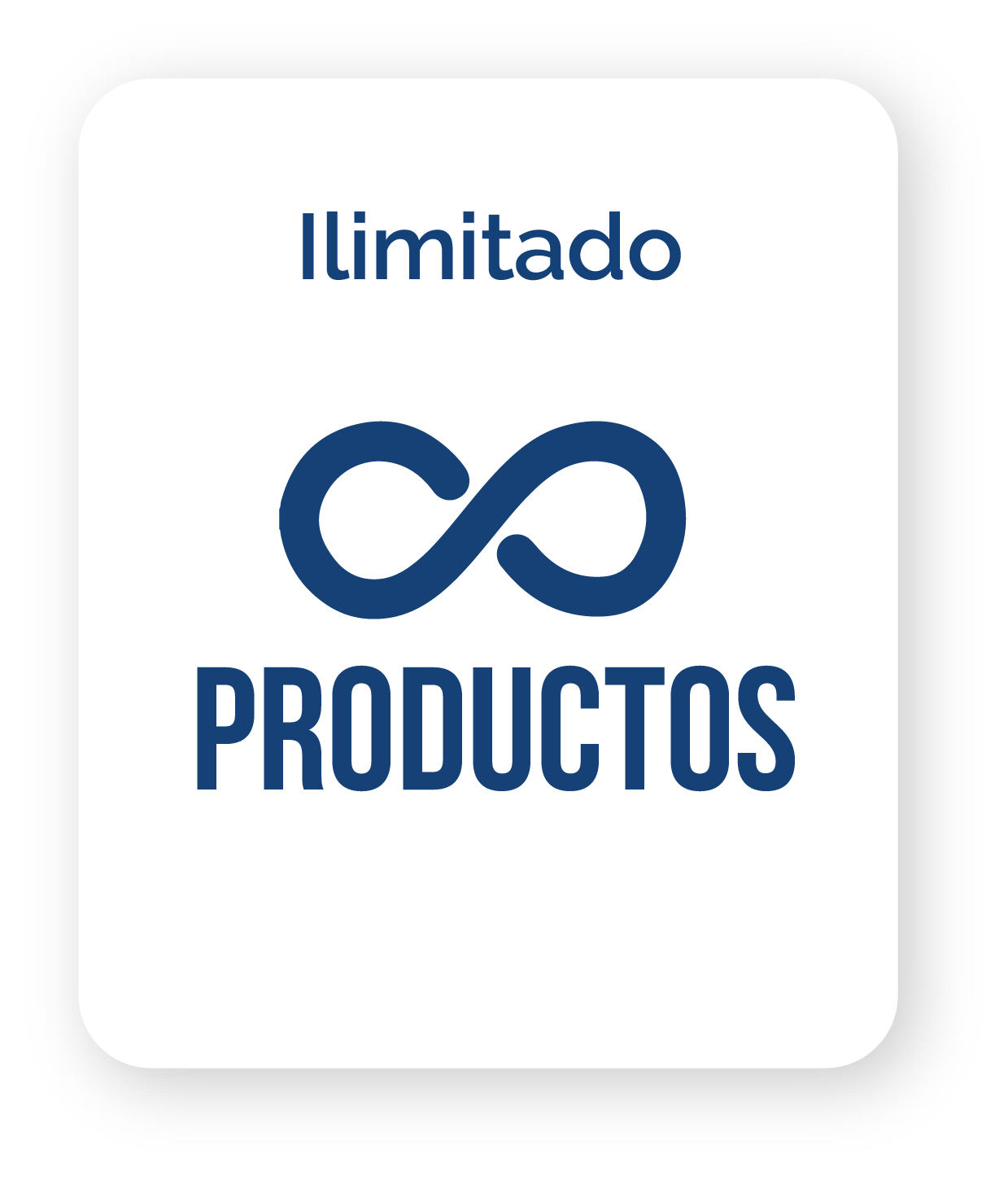 Un logotipo para productos con un símbolo de infinito