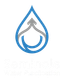 Blue water droplet with gray arrow, "Soñola Water Purification" text.