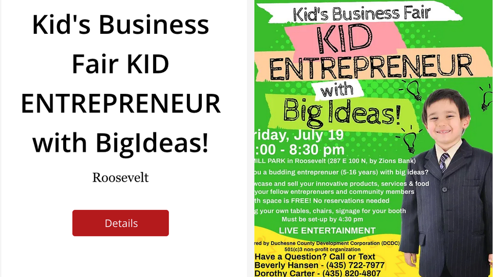 A kid 's business fair kid entrepreneur with big ideas