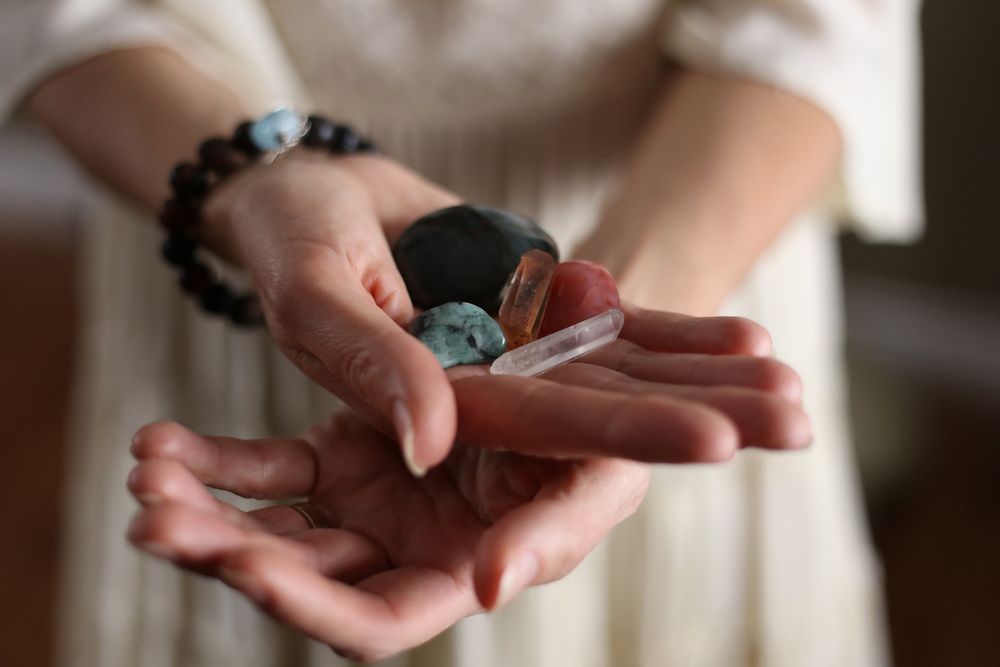Hands with Crystals — Restorative Natural Therapies in Kincumber, NSW