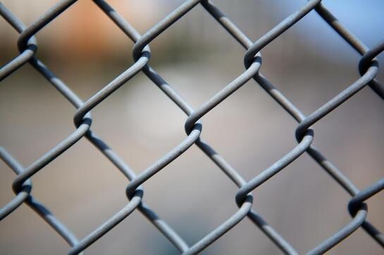 a chain link fence