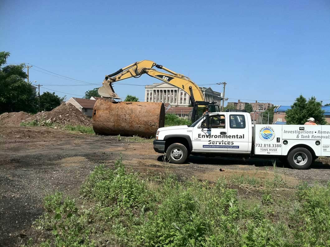 Lifting an Old Storage Tank — Jackson Township, NJ — Brilliant Environmental Services