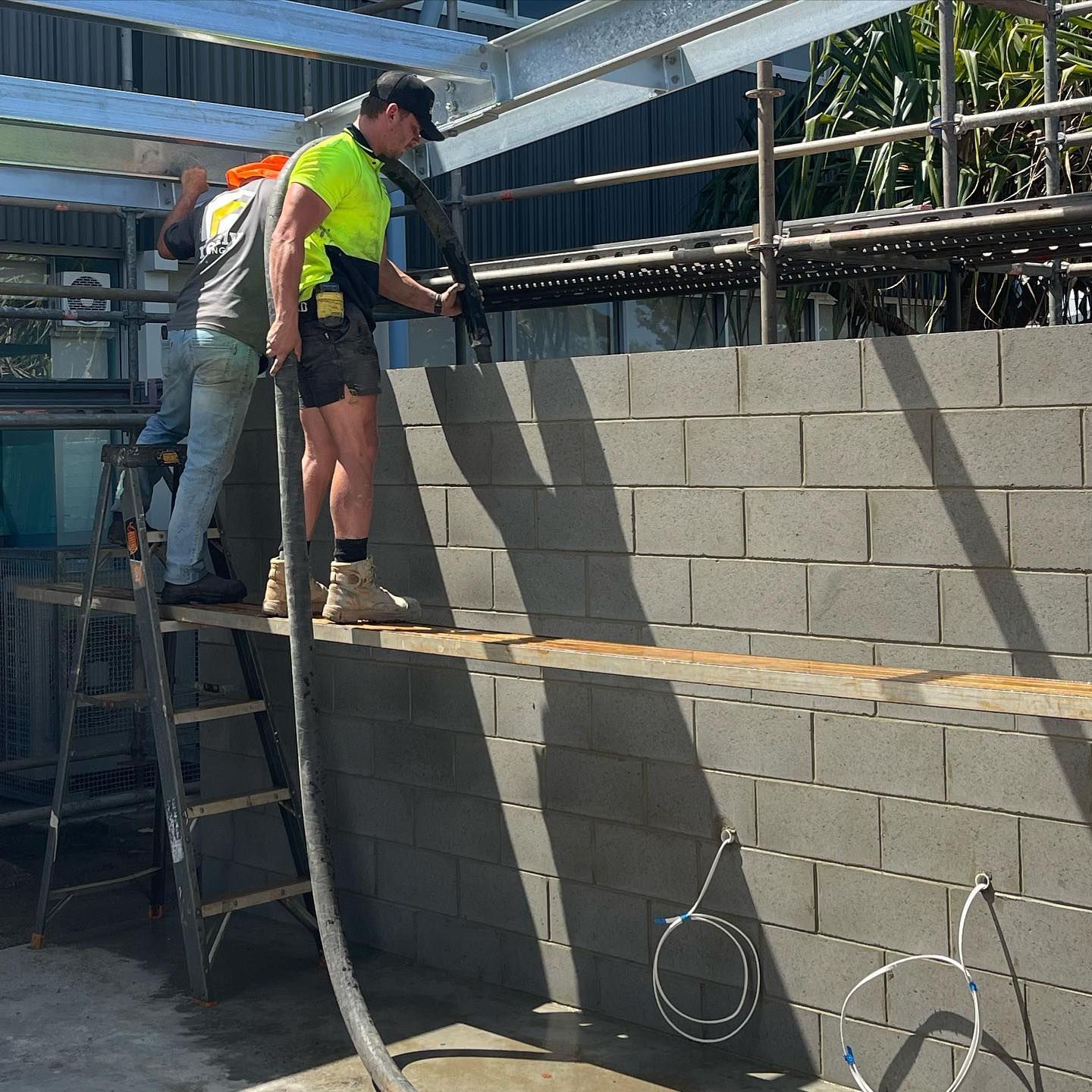 Blockfill at Evans High School — Casino, NSW — Lismore Concrete Pumping