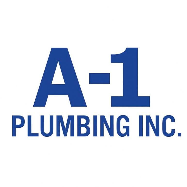 Blue logo: "A-1" over "PLUMBING INC."