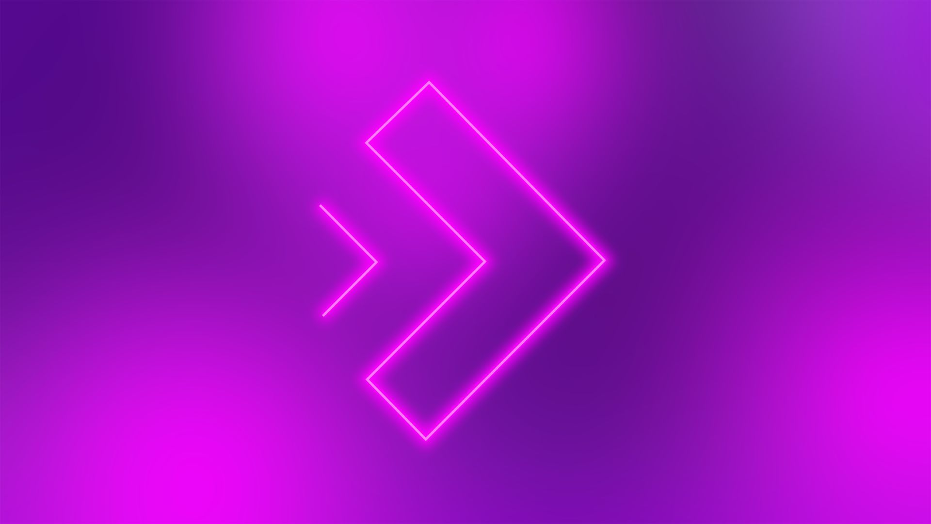 A neon arrow pointing to the right on a purple background.