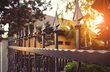 Black pointed top iron rod fence - Welding Services in Greenville, SC