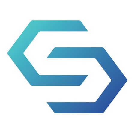 Blue and teal abstract Sports Connect logo: a stylized