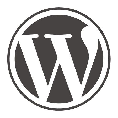 WordPress logo: white